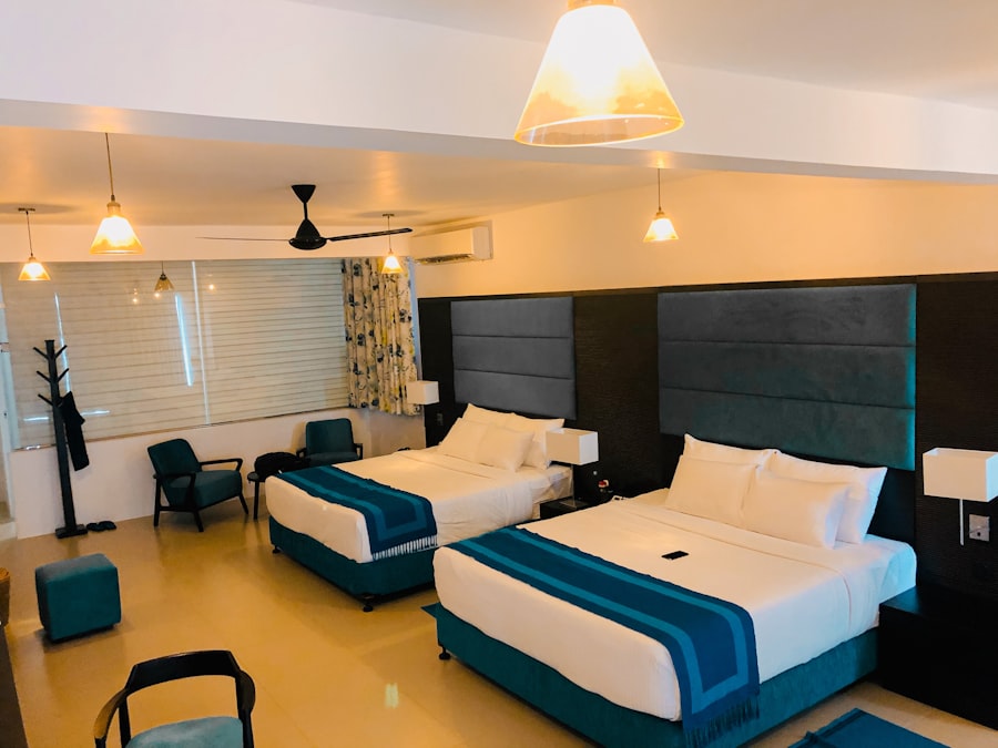 Habitación doble con aire acondicionado